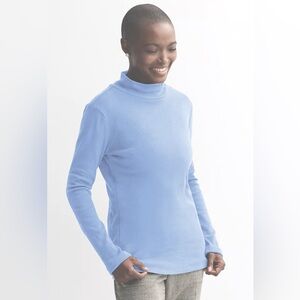 Croft & Barrow Women's Cornflower Blue Long Sleeve Top